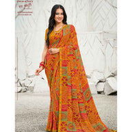 Laxmipati Ras Madhuri 8516 Wetless Mustard Saree