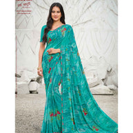 Laxmipati Ras Madhuri 8517 Wetless Blue Saree