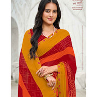 Laxmipati Ras Madhuri 8520 Wetless Red Saree