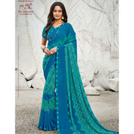 Laxmipati Ras Madhuri 8521 Wetless Blue Saree