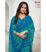 Laxmipati Ras Madhuri 8521 Wetless Blue Saree