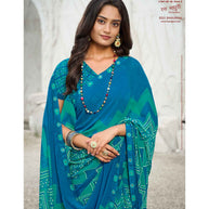 Laxmipati Ras Madhuri 8521 Wetless Blue Saree