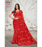 Laxmipati Ras Madhuri 8522 Wetless Red Saree