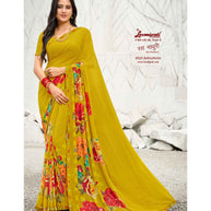 Laxmipati Ras Madhuri 8525 Wetless Yellow Saree