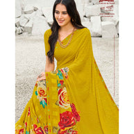 Laxmipati Ras Madhuri 8525 Wetless Yellow Saree