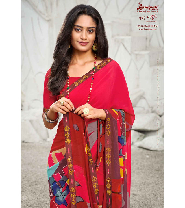 Laxmipati Ras Madhuri 8526 Wetless Multicolor Saree