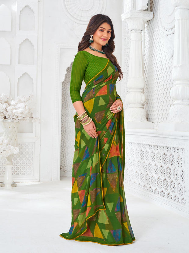  contemporary designer print saree