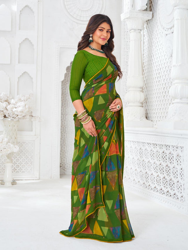  contemporary designer print saree