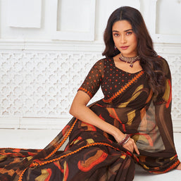 stylish daily wear printed saree 