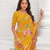 soft casual floral saree