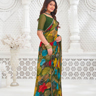elegant designer festive saree