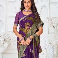 stylish printed saree