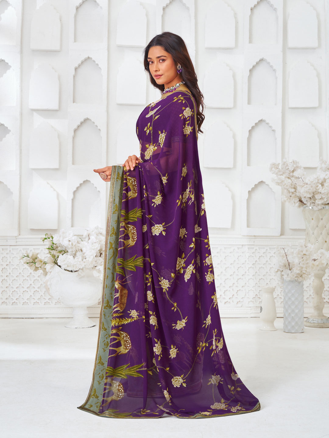 lightweight party wear saree