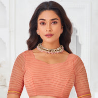 Laxmipati Kamya Orange Georgette Floral Printed Saree