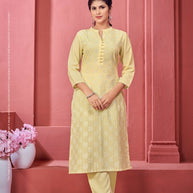 Laxmipati K199-1 Spun Cotton Base Beige Kurti With Pant