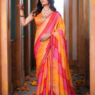 Laxmipati JAMUN 7908 Chiffon Multicolor Sarees