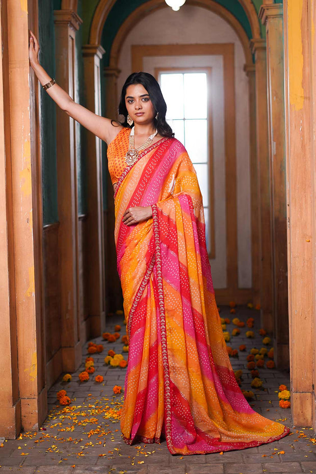 Laxmipati JAMUN 7908 Chiffon Multicolor Sarees