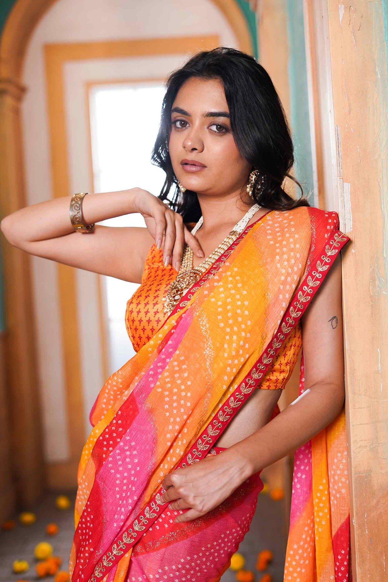 Laxmipati JAMUN 7908 Chiffon Multicolor Sarees
