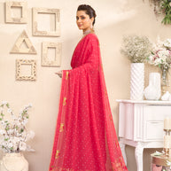 Laxmipati RaangSaaz Pink Chiffon Saree with Floral Embroidery