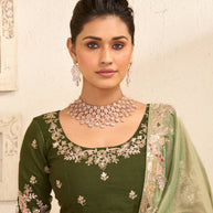 Laxmipati RaangSaaz Pastel Green Saree with Floral Embroidery