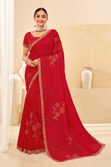 Laxmipati Rasili K-076 Brasso Maroon Saree