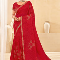 Laxmipati Rasili K-076 Brasso Maroon Saree