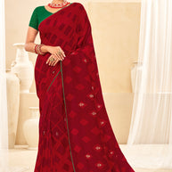 Laxmipati Rasili K-086 Art Silk Maroon Saree