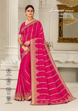 Laxmipati 9Color K-143 Silk Base Pink Saree