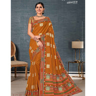 Laxmipati Nayantara  K-173 Silk Zari Butta  Mustard Saree