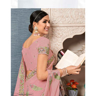 Laxmipati Nayantara  K-182 Jugoo Taspa Pink  Saree