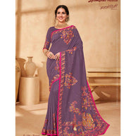 Laxmipati Manmohini K-184 Tangail Silk Purple Saree