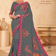 Laxmipati 9Color K-189 Silk Base Grey Saree