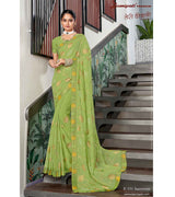 Laxmipati Teri Diwani K-231 Chiffon Liril Green Saree