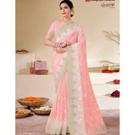 Laxmipati POSHAK K-313 Tissue Pink Shaded Saree