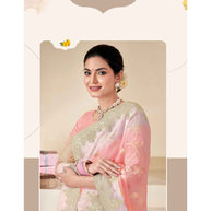 Laxmipati POSHAK K-313 Tissue Pink Shaded Saree