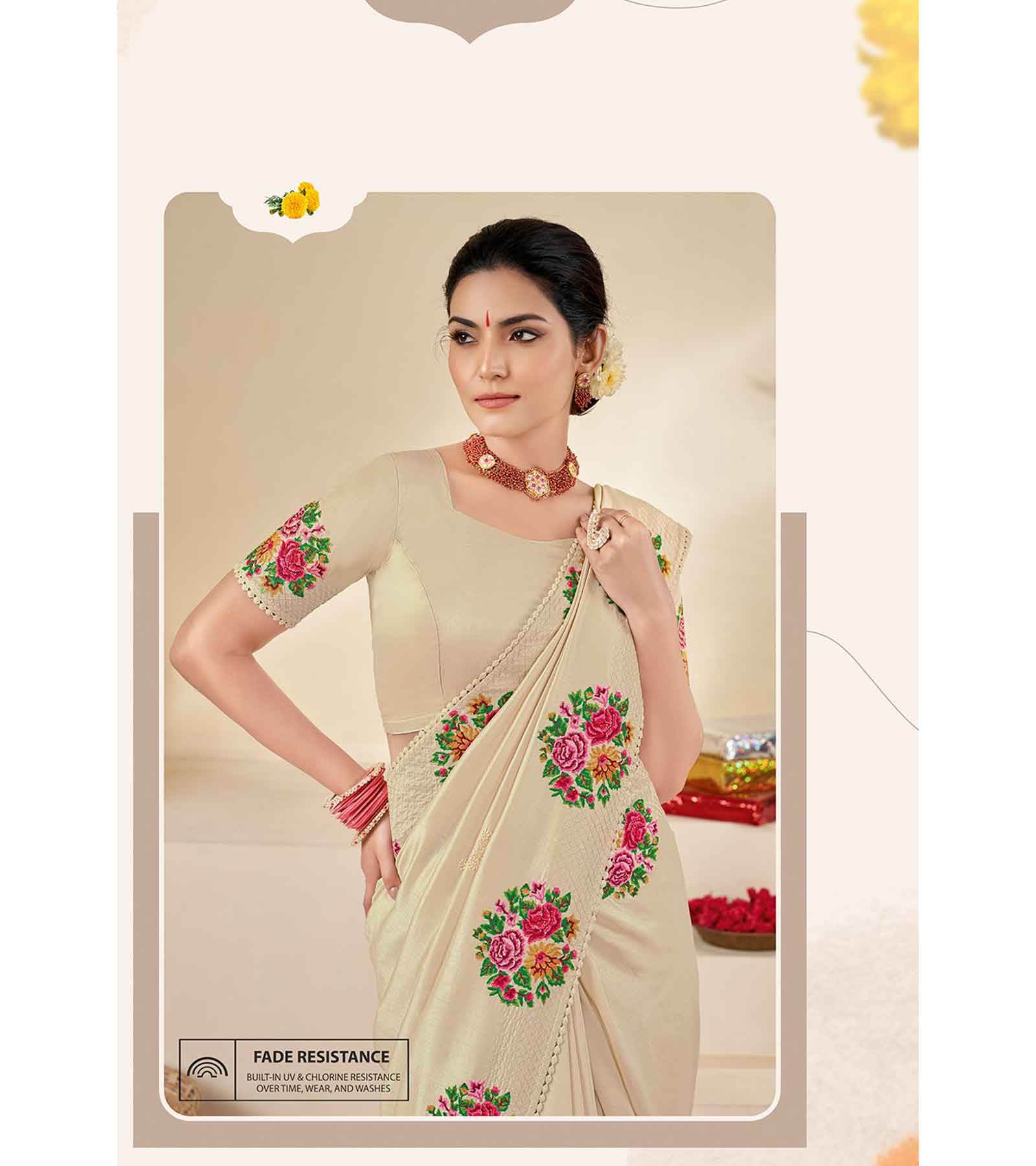 Laxmipati POSHAK K-314 Jugnu Silk Chikoo Saree