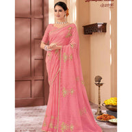 Laxmipati POSHAK K-317 Brasso Dark Pink  Saree