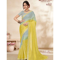 Laxmipati BASERA K-332 Chiffon With Tasab Multicolor Saree