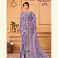 Laxmipati JHUMKA K-354 Chiffon Lavender Saree