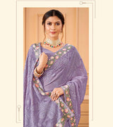 Laxmipati JHUMKA K-354 Chiffon Lavender Saree