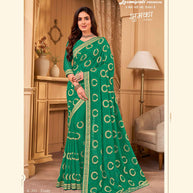 Laxmipati JHUMKA K-355 Chiffon Green Saree