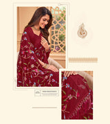 Laxmipati JHUMKA K-357 Delux Silk Maroon Saree