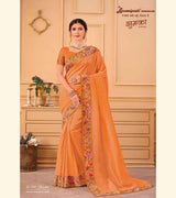 Laxmipati JHUMKA K-358 Organza Pattern Orange Saree