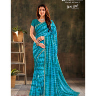 Laxmipati Prem Varsha K-366 Satin Chiffon Blue Saree