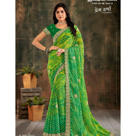Laxmipati Prem Varsha K-368 Chiffon Green Saree