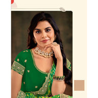 Laxmipati Prem Varsha K-368 Chiffon Green Saree