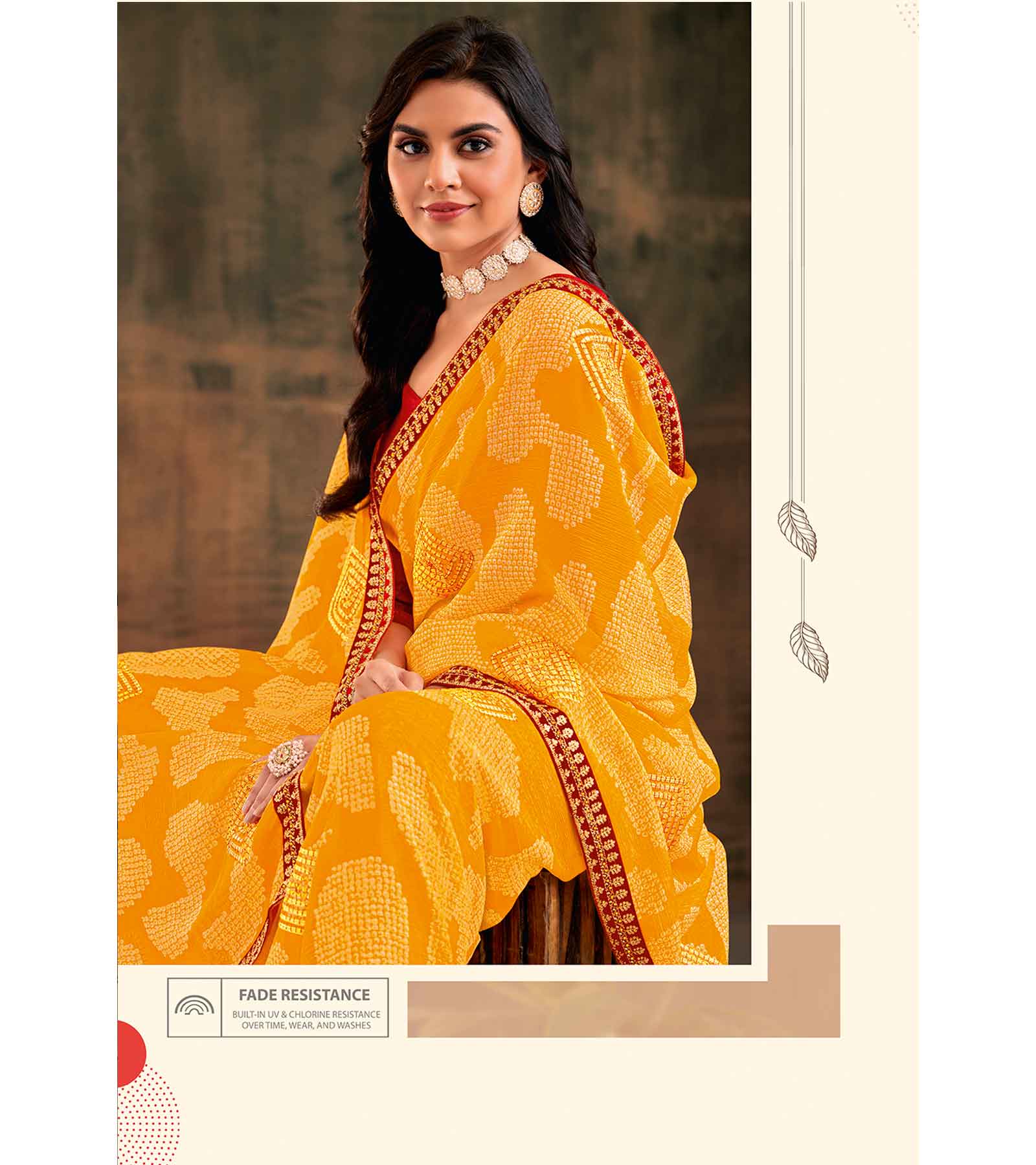 Laxmipati Prem Varsha K-371 Sprakle Chiffon Yellow Saree