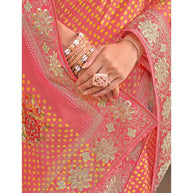 Laxmipati Prem Varsha K-372 Satin Chiffon Pink Saree