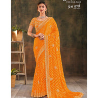 Laxmipati Prem Varsha K-375 Satin Silk Orange Saree