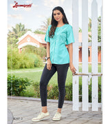 Laxmipati Poly Cotton Electric Blue Kurti